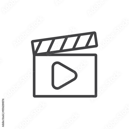 Video Icon Symbol mark in filled style
