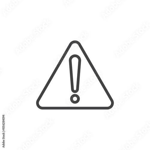 Warning Icon Symbol mark in filled style