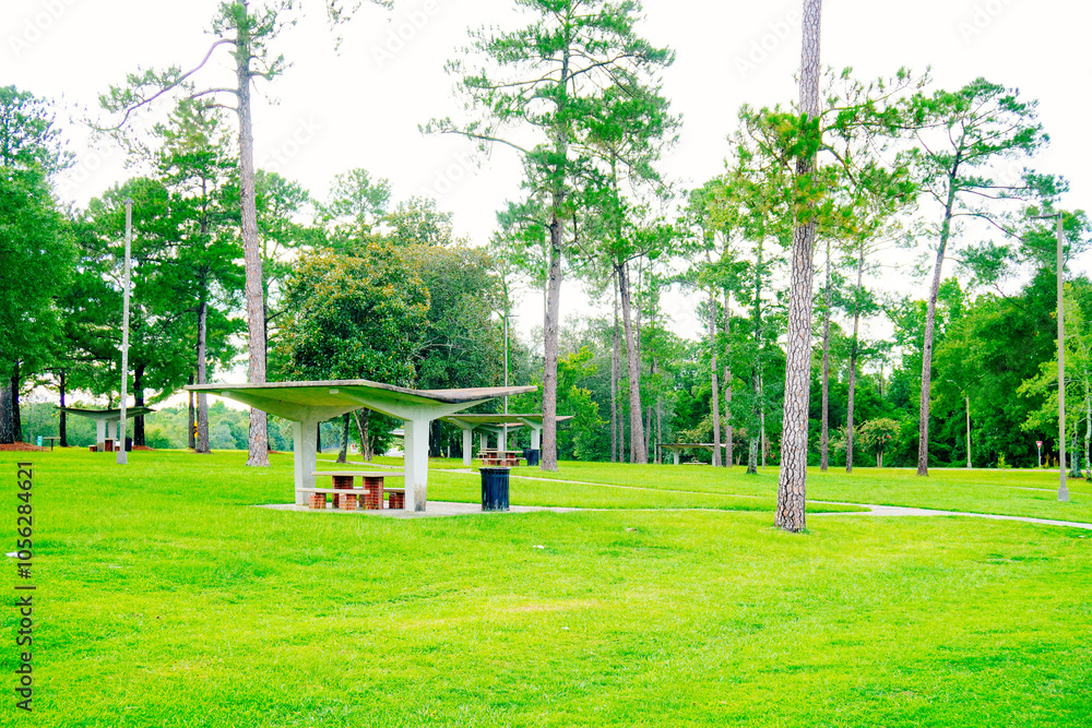 Obraz premium Georgia state welcome center and highway rest area landscape 