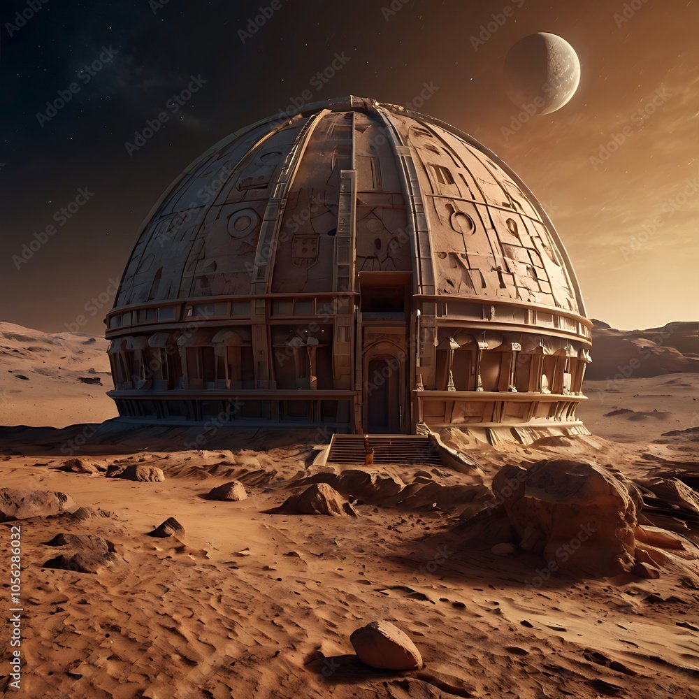 Mars Observatory Monument ,Generative AI Mars Observatory Monument ,Generative AI