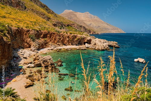 Natural Riserve of Zingaro, Trapani, Sicily, Italy. Riserva Naturale Orientata dello Zingaro. Cala dell'Uzzo