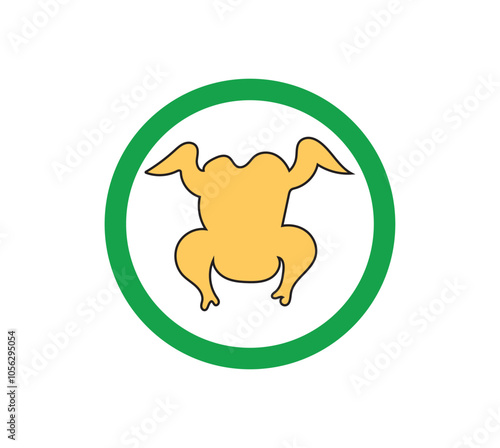 nonvage allowed food icon vector illustration on white background.nonvegallowed,meaticon,meatfriendly,meatlover. photo