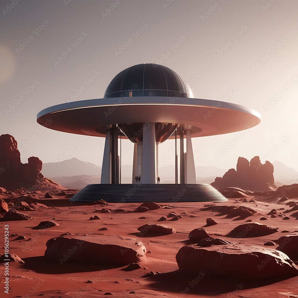 Mars Observatory Monument ,Generative AI Mars Observatory Monument ,Generative AI