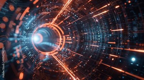 A virtual reality simulation of a parallel universe powered by 6G quantum computing highlighting its potential to revolutionize scientific research and exploration. photo