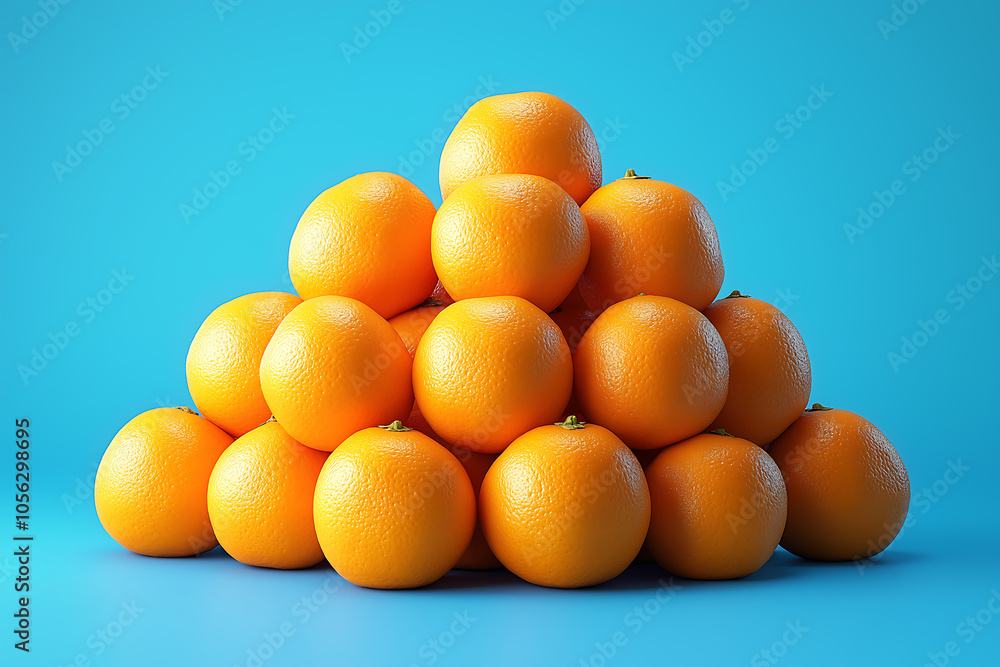 Oranges on the blue background . High quality photo Oranges on the blue background . High quality photo