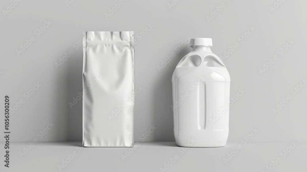 Isolated white packaging with clipping path for milk or juice Isolated white packaging with clipping path for milk or juice