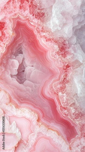 Wallpaper Mural Soft pink agate geode with delicate lace patterns and dreamy textures in a rose gold color palette Torontodigital.ca