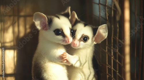 Adorable Sugar Gliders in a Warm Embrace