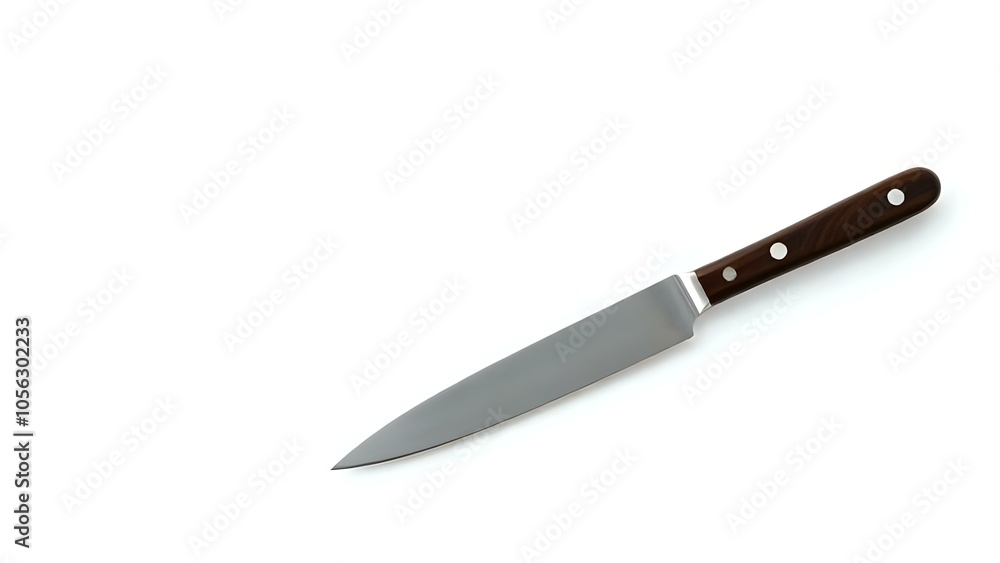 Fork and Knife Crossed on White Background