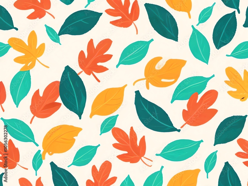 Colorful Autumn Leaves Pattern Colorful Autumn Leaves Pattern