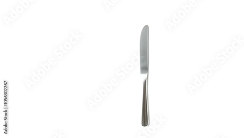 Fork and Knife Crossed on White Background