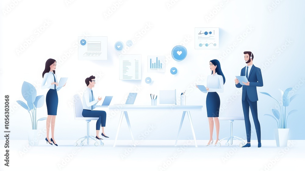 Enhancing Skills A Realistic Art Piece Depicting a Collaborative Meeting Environment Enhancing Skills A Realistic Art Piece Depicting a Collaborative Meeting Environment