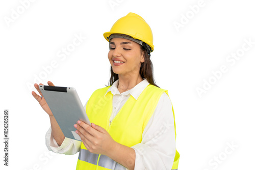 Skilled Latina engineer discussing plans at a construction site