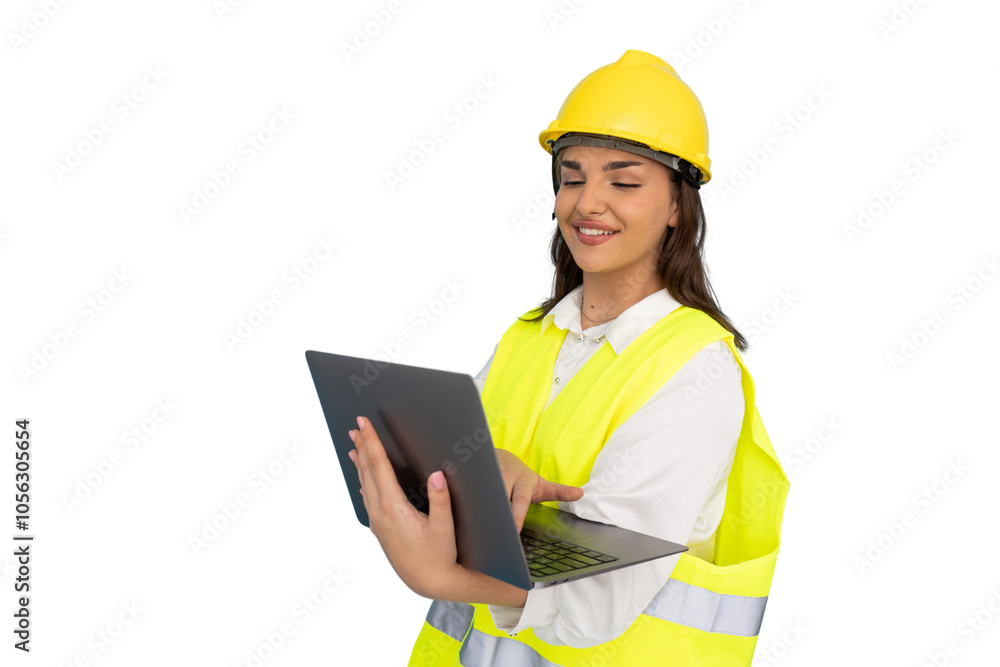 Innovative young woman in engineering overseeing building progress Innovative young woman in engineering overseeing building progress