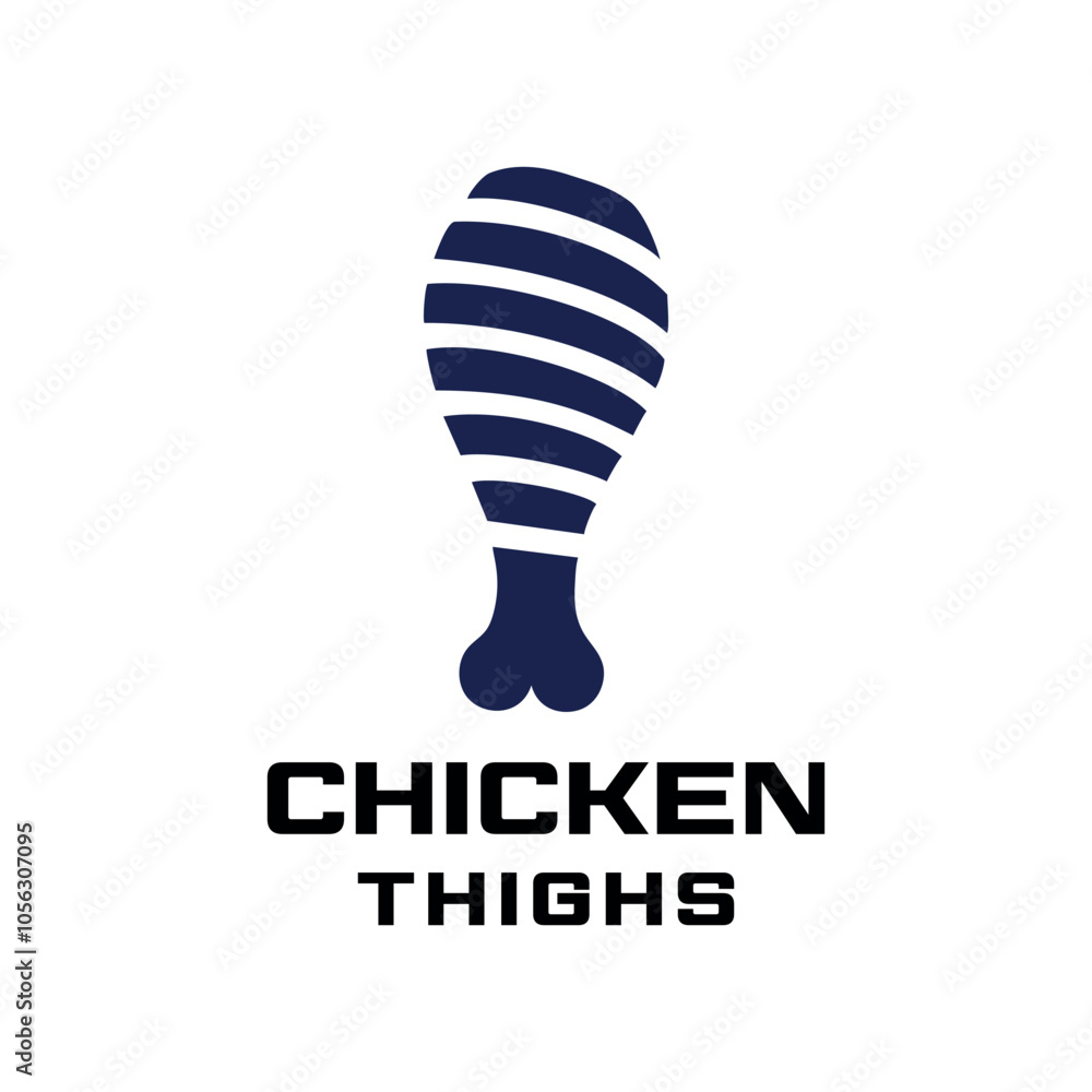Logo Chicken Thighs Abstract Simple Deilcious. Logo Chicken Thighs Abstract Simple Deilcious.