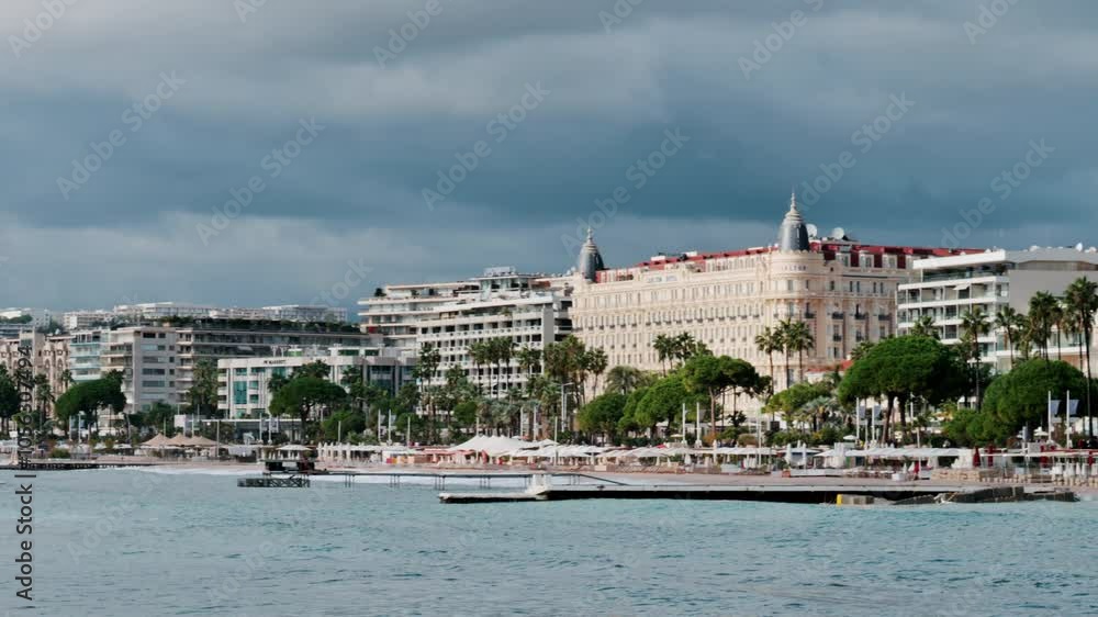 Panoramic view of the skyline of Cannes, France Panoramic view of the skyline of Cannes, France