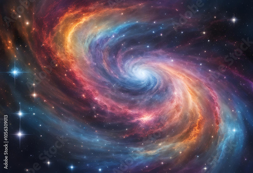 spiral galaxy in space