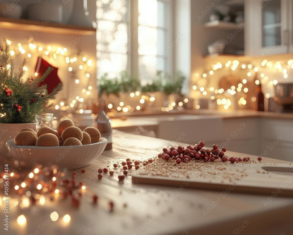 Sugarplums with glowing AR historical background and recipe, cozy holiday kitchen, soft warm lighting, photorealistic Sugarplums with glowing AR historical background and recipe, cozy holiday kitchen, soft warm lighting, photorealistic