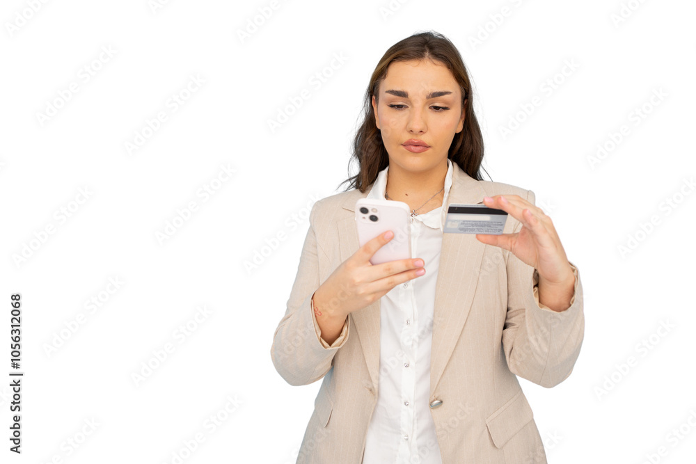 Young Latina professional shopping online with confidence Young Latina professional shopping online with confidence