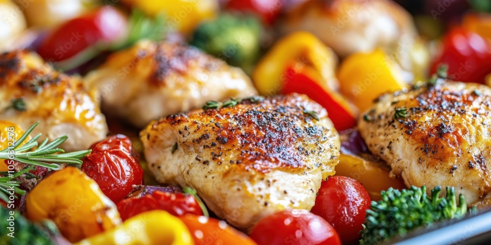 Delicious Chicken with Grilled Vegetables Delicious Chicken with Grilled Vegetables