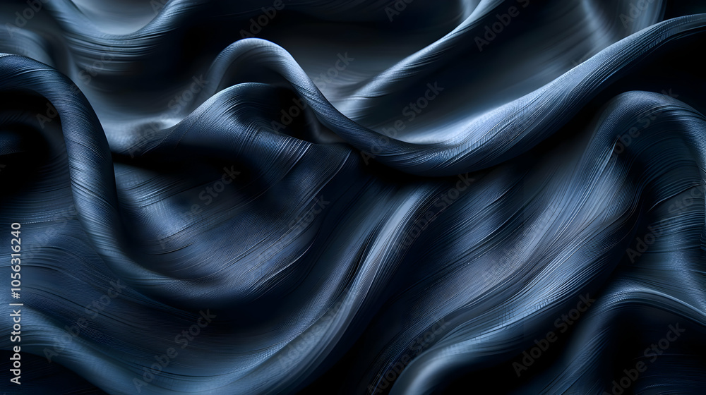 Fototapeta premium Abstract 3D Blue Swirling Background