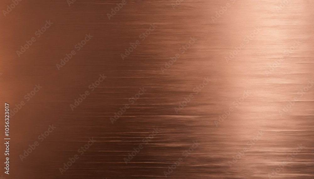 A brushed copper surface with deep, lustrous shine, showcasing intricate, fine brush strokes that form a seamless pattern with glistening highlights A brushed copper surface with deep, lustrous shine, showcasing intricate, fine brush strokes that form a seamless pattern with glistening highlights