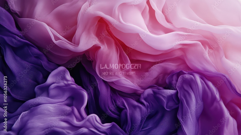 Flowing Silk Drapery in Soft Lavender and Pink Hues Flowing Silk Drapery in Soft Lavender and Pink Hues