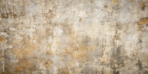 Aged and weathered wall surface with peeling paint and visible cracks, showcasing the passage of time and the elements