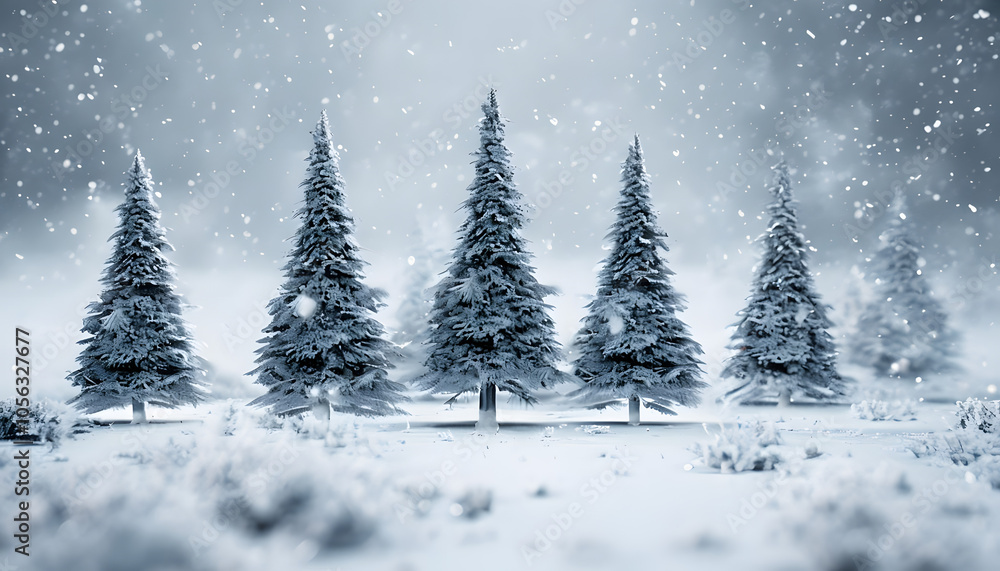 winter landscape with trees, generative ai winter landscape with trees, generative ai
