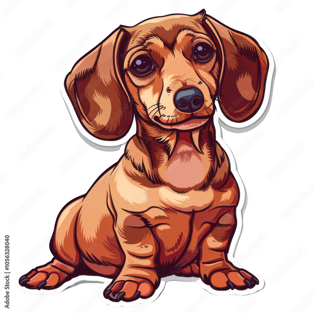 A cute little dog with a big brown nose and floppy ears. Generative AI A cute little dog with a big brown nose and floppy ears. Generative AI