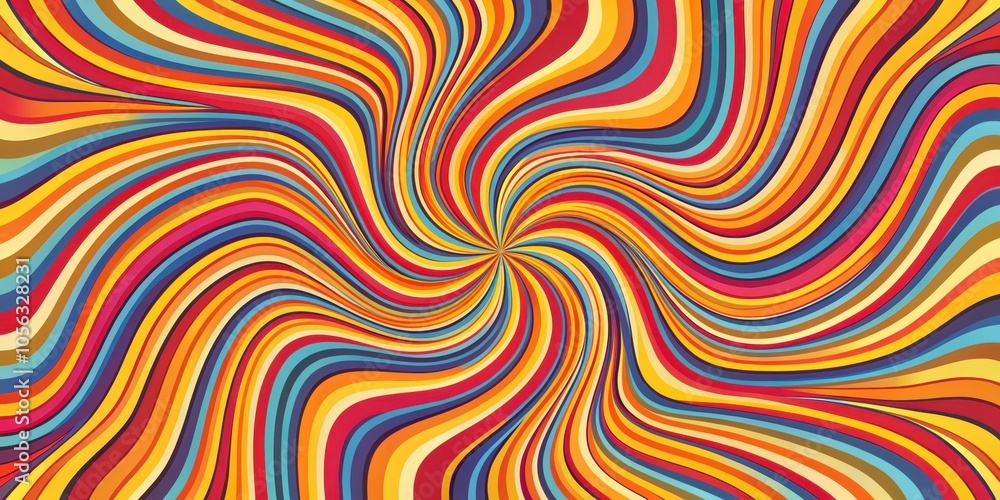 Abstract swirling pattern of colorful curved lines, creating a mesmerizing optical illusion. Abstract swirling pattern of colorful curved lines, creating a mesmerizing optical illusion.