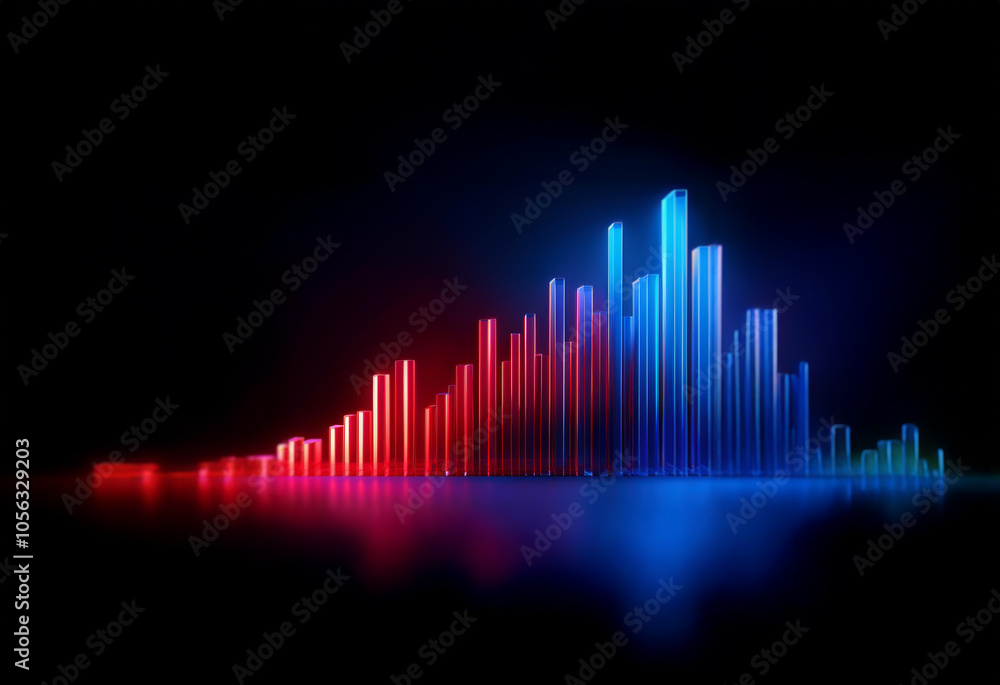 A city skyline rendered in neon light, with red and blue skyscrapers. A city skyline rendered in neon light, with red and blue skyscrapers.