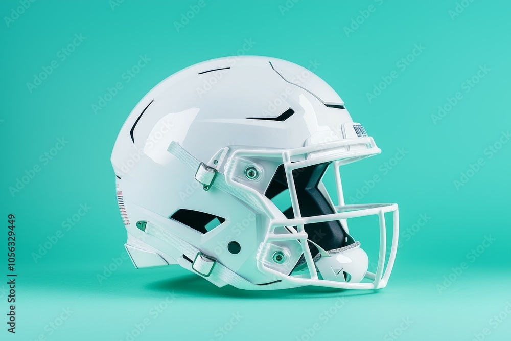 American football helmet with selective focus and copy space for text American football helmet with selective focus and copy space for text