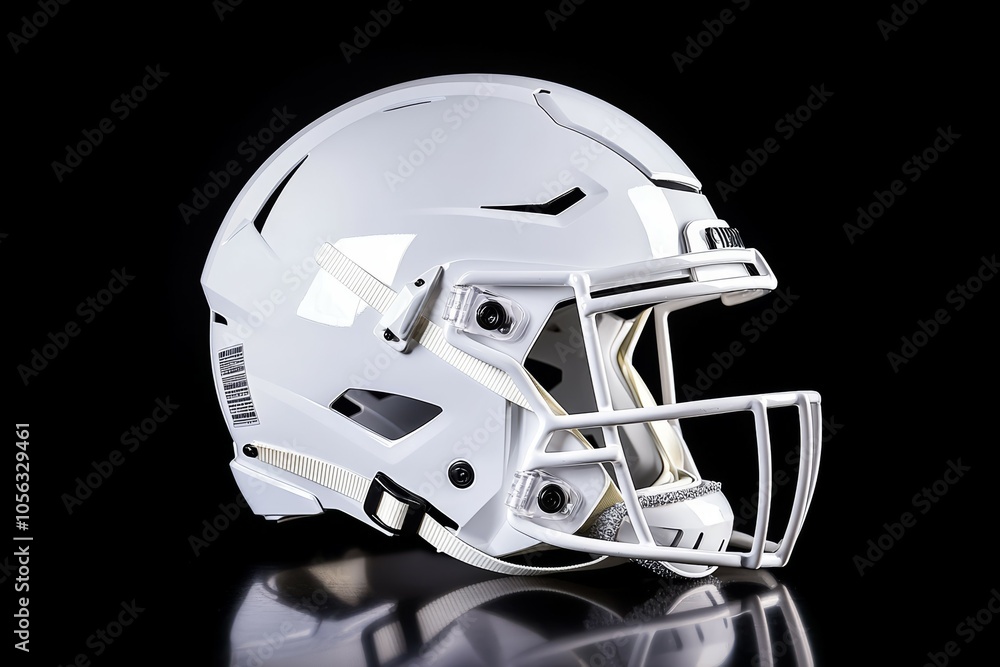 American football helmet with selective focus and copy space for text American football helmet with selective focus and copy space for text