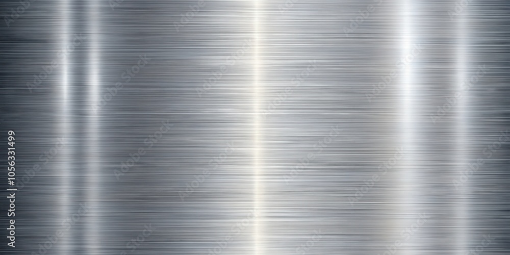 Metallic silver background with brushed texture and reflective lines Metallic silver background with brushed texture and reflective lines