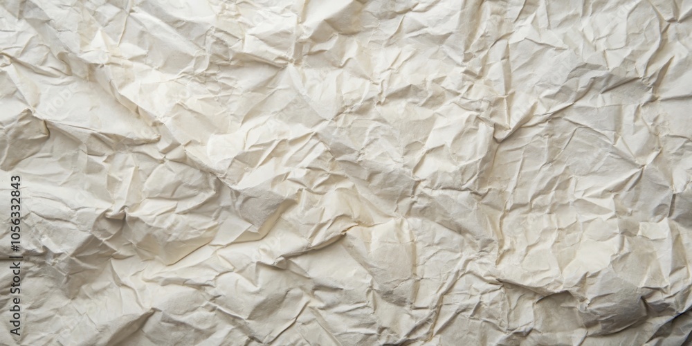 Fototapeta premium A Close-Up of a Crumpled Sheet of Paper, Exposing the Delicate Wrinkles and Folds in the Texture