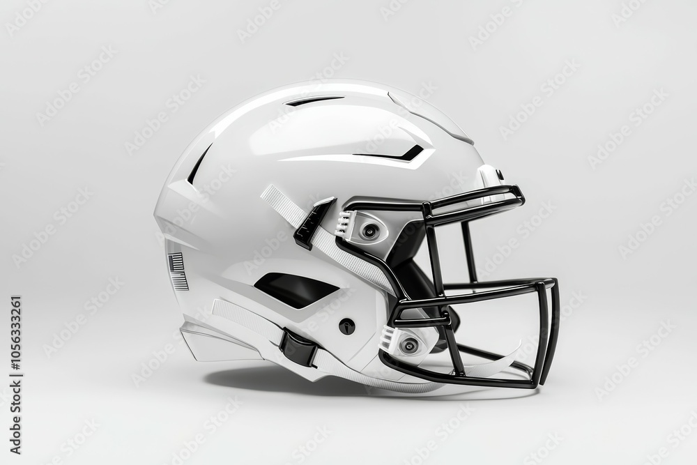 American football helmet with selective focus and copy space for text American football helmet with selective focus and copy space for text