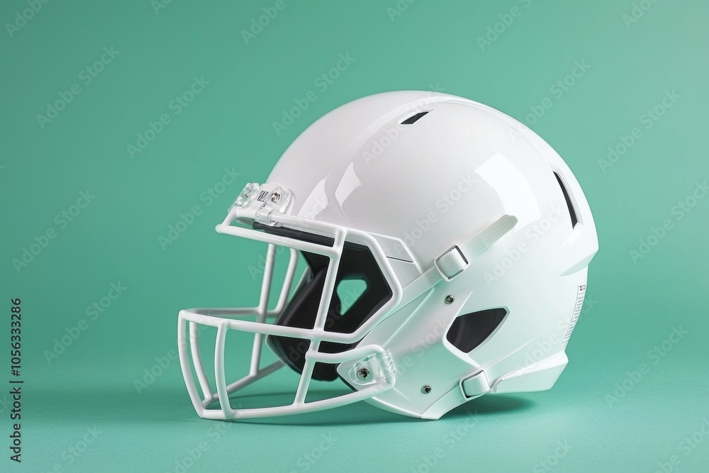 American football helmet with selective focus and copy space for text American football helmet with selective focus and copy space for text