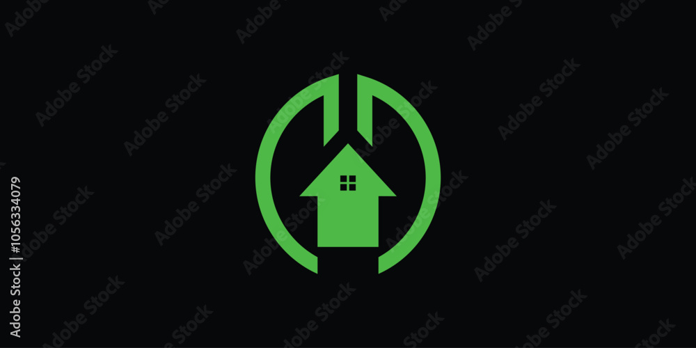 green house logo,with modern concept.vector green house logo,with modern concept.vector