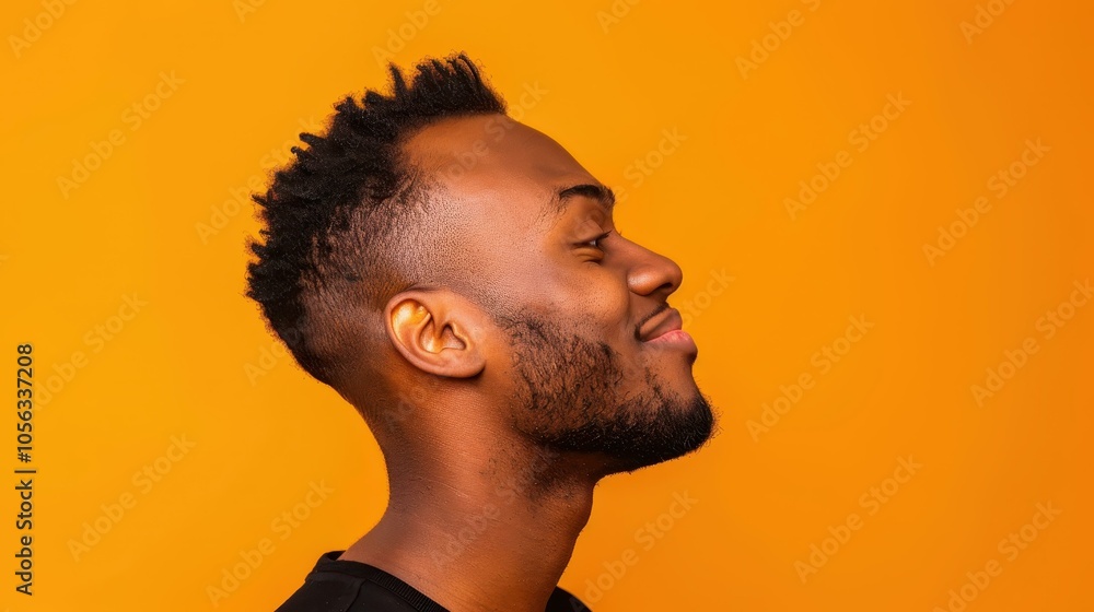 Captivating portrait of a reflective young man against a vibrant yellow backdrop, showcasing depth and personality. Captivating portrait of a reflective young man against a vibrant yellow backdrop, showcasing depth and personality.