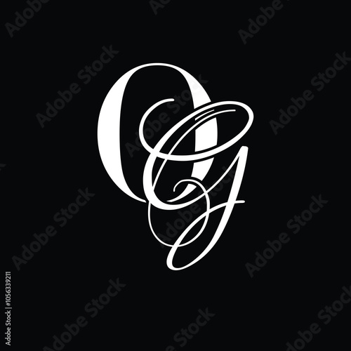 OG monogram text initials logo design. OG or GO logo design collections, Luxury OG logo ideas, Luxury OG badge monograms, OG monograms, OG letter vector design templates, OG logo creative ideas, 