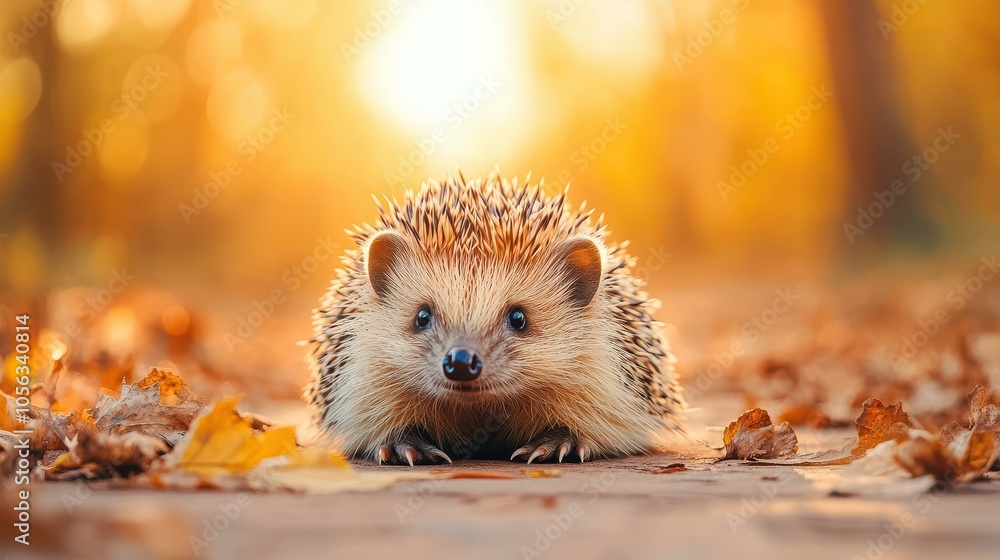 Adorable hedgehog resting peacefully, with a soft, blurred backdrop enhancing its cuteness and charm. Adorable hedgehog resting peacefully, with a soft, blurred backdrop enhancing its cuteness and charm.