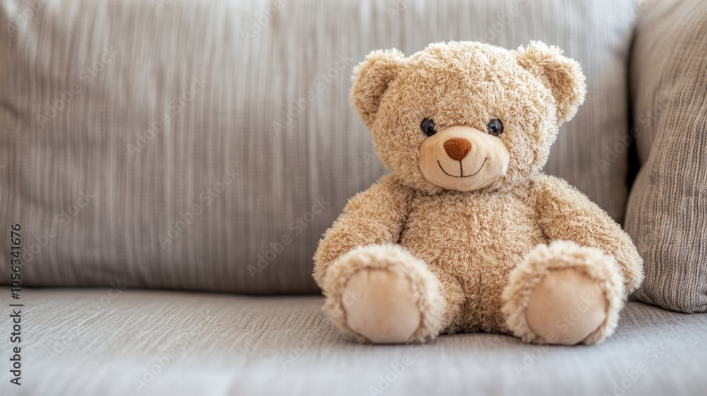 A small brown teddy bear with soft fur and stitched paws, resting on a pure, uncluttered background, a symbol of comfort and companionship A small brown teddy bear with soft fur and stitched paws, resting on a pure, uncluttered background, a symbol of comfort and companionship