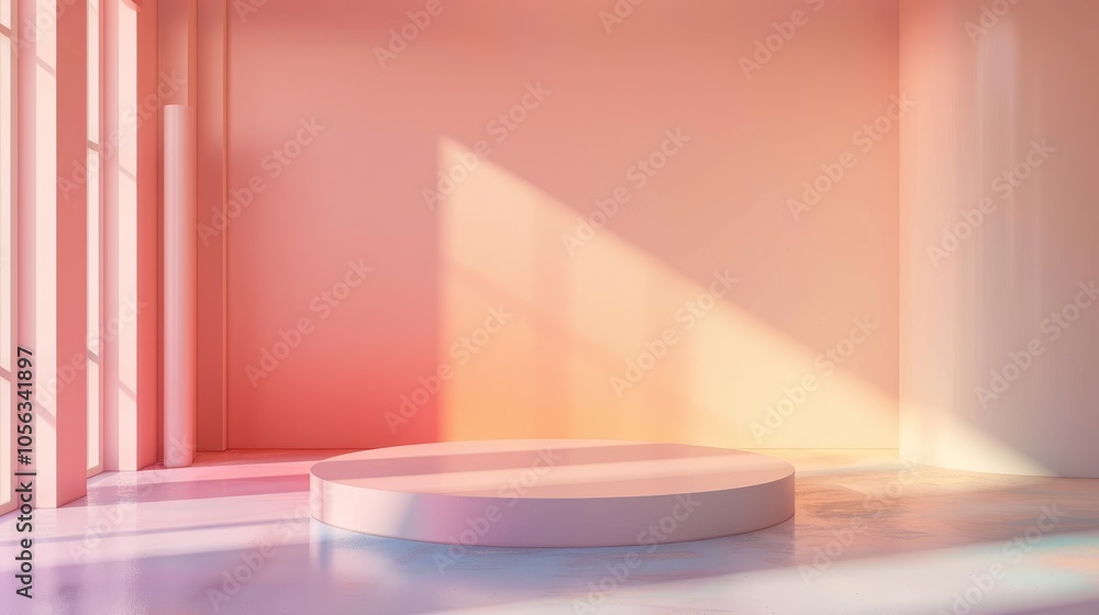 Abstract Studio Kitchen Podium Product Backdrop with Pastel Gradient Texture Abstract Studio Kitchen Podium Product Backdrop with Pastel Gradient Texture