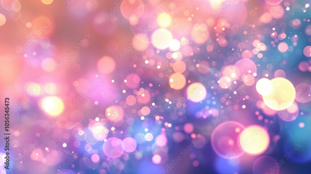 Abstract Soft Pastel Background with Blurred Lights for Celebration Photo
