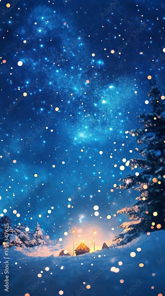 christmas nativity scene, background blue galaxy, ,generative ai christmas nativity scene, background blue galaxy, ,generative ai