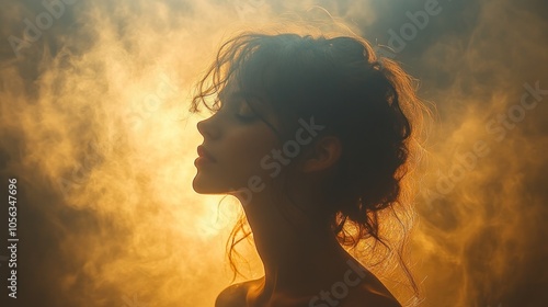 Mystical Portrait with Smoke