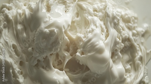 Whipped Cream Texture: Close-Up Macro Photography