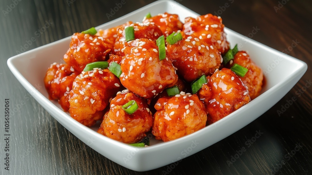 Korean Style Fried Chicken Bites in a Bowl Korean Style Fried Chicken Bites in a Bowl