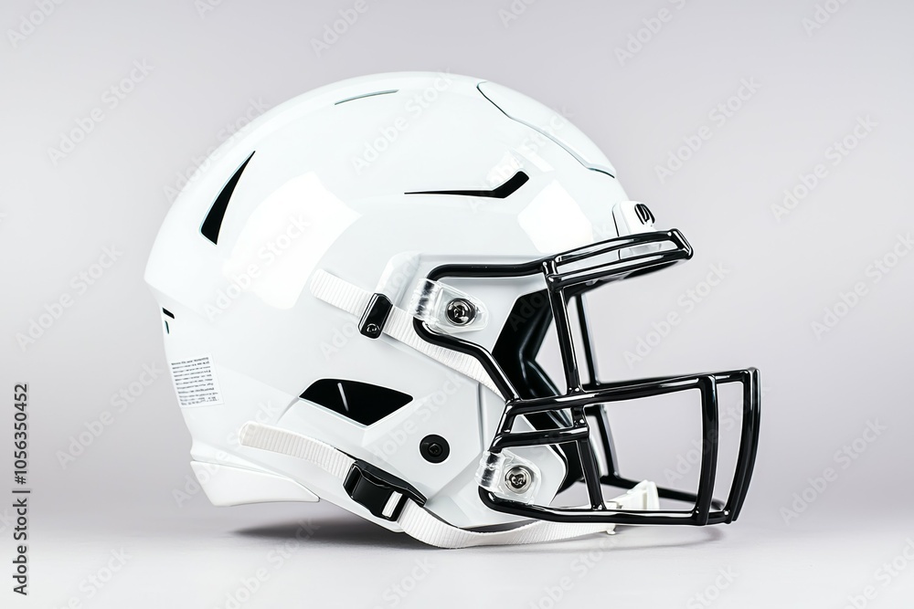 Fototapeta premium American football helmet. Backdrop with selective focus and copy space for text